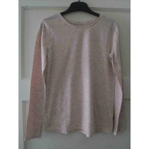 2 gemeleerde longsleeves maat 158-164 C&A nieuw