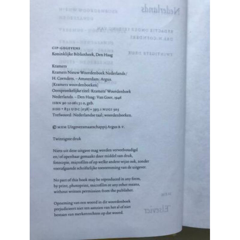 Kramers Woordenboek Nederlands