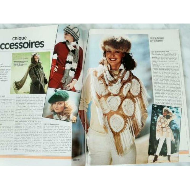Anna handwerken, dec. 1981, stola, sjaal, mutsen haken e.a.