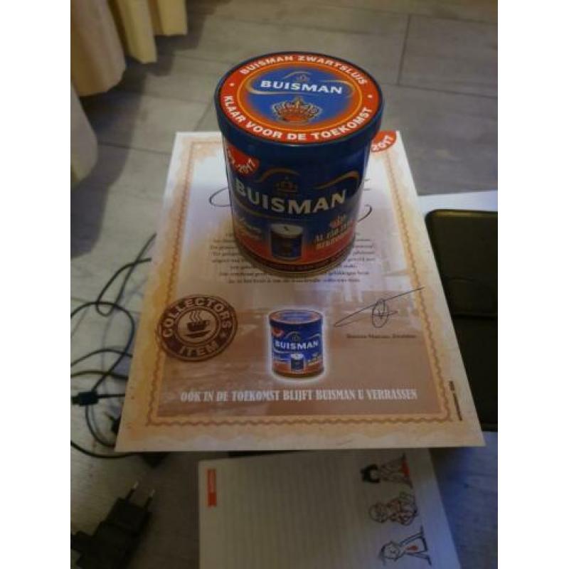 Uniek Buisman koffiestroop blik winkelblik jubileum blikje