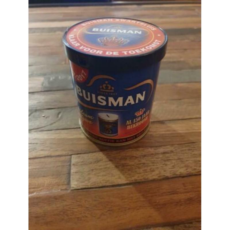 Uniek Buisman koffiestroop blik winkelblik jubileum blikje