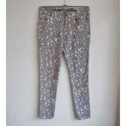 Broek in zwart/wit dessin van Anna Scott - mt 38