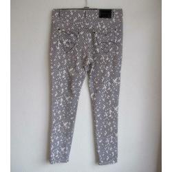 Broek in zwart/wit dessin van Anna Scott - mt 38