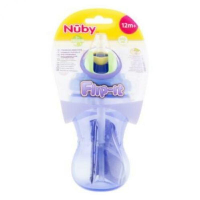 Drinkbeker flip it 355ml nuby blauw