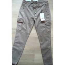 ZARA nieuwe cargo skinny stretchbroek maat 38