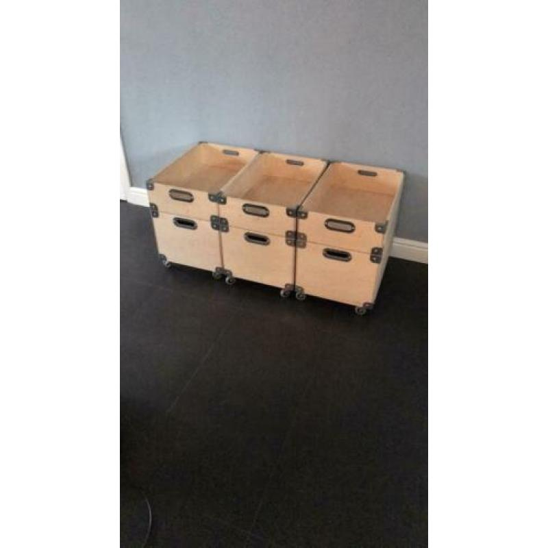 opbergkist verrijdbaar 2 niveau’s