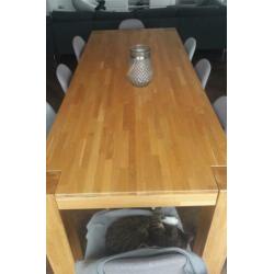 Eetkamertafel eiken 2.40m