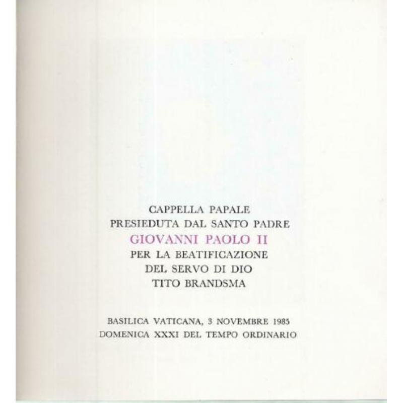 Titus Brandsma:ZALIGVERKLARING Basilica Vaticana- 3 nov.1985