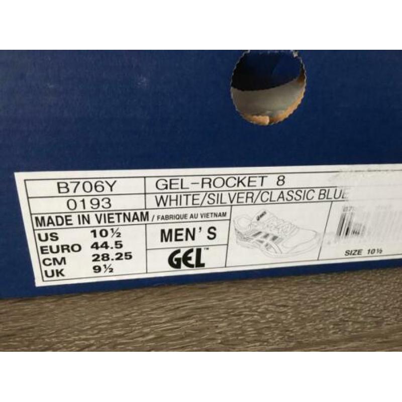 Nieuwe asics gel rocket 8 maat 44.5