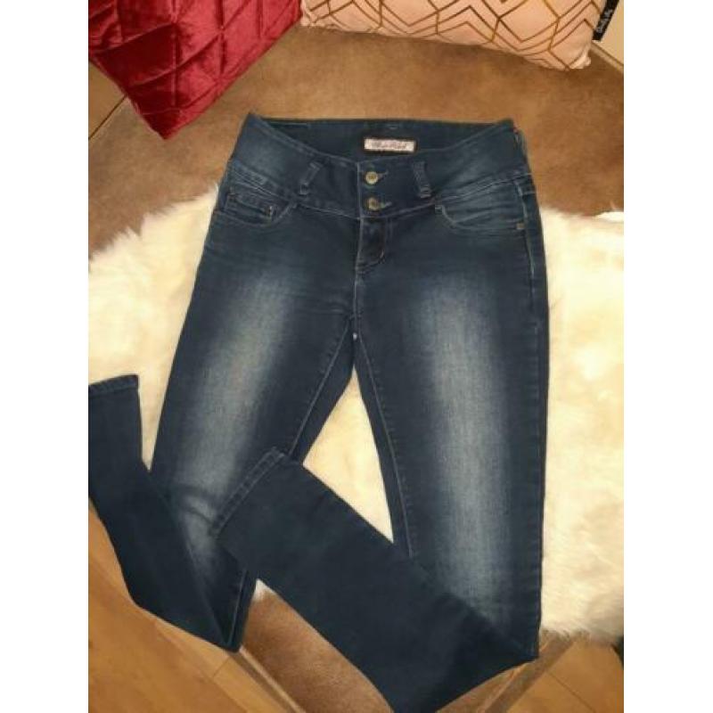 Skinny jeans 26/32 LOVE blauw spijkerbroek dames