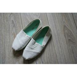 Witte sparkel Toms 42 1 x gedragen