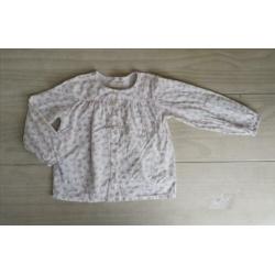 Mango blouse wit roze zwanen (2-3 jaar 98 cm) 86