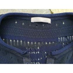 Nieuwstaat High Use knit trui donkerblauw en zwarte accenten