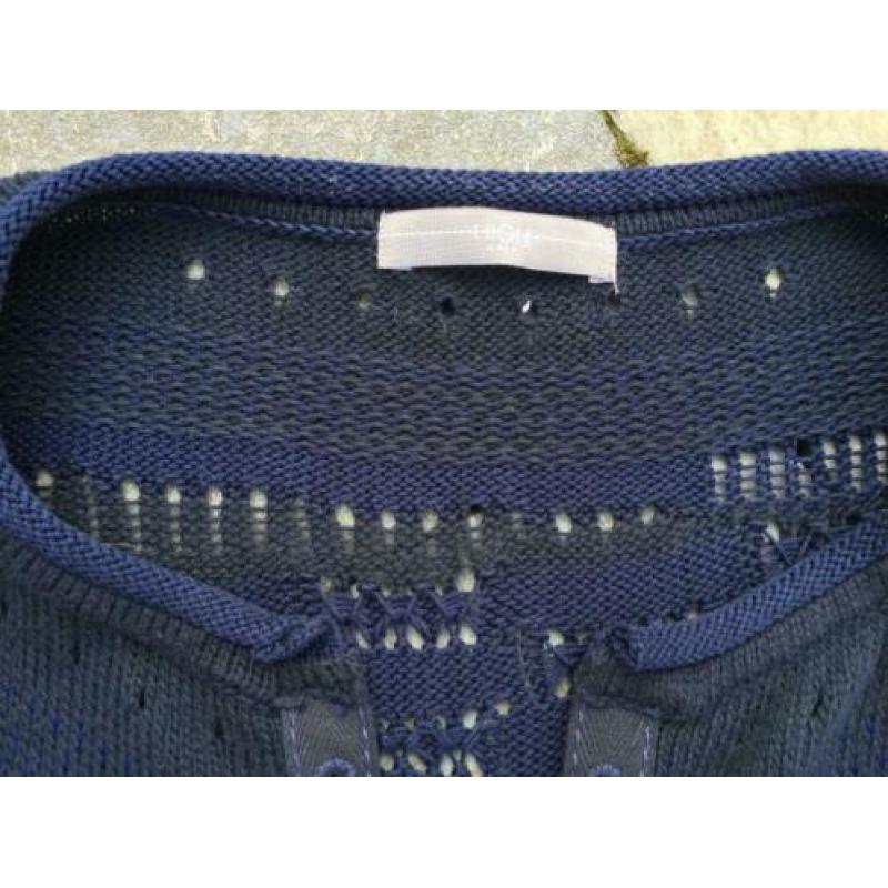 Nieuwstaat High Use knit trui donkerblauw en zwarte accenten