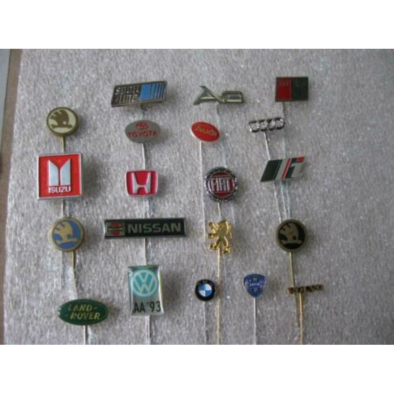 20 Mooie auto speldjes.o.a.FIAT,HONDA,AUDI,VW,SKODA,VOLVO