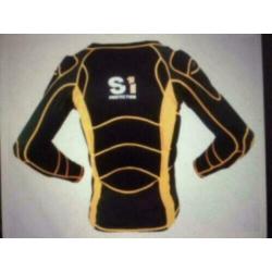 S1, Safety First Meybo BMX Bodyprotector, Zwart/Oranje Nieuw