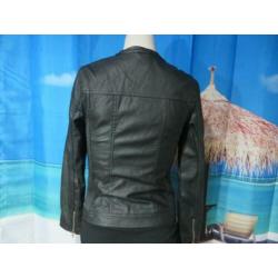 zwart imitatie leren /faux leer jasje new anima mt S Sparkz