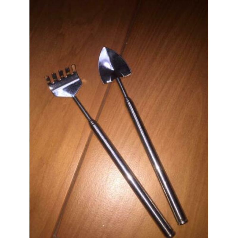 Terrarium gereedschap tools miniatuur Esschert hark schep