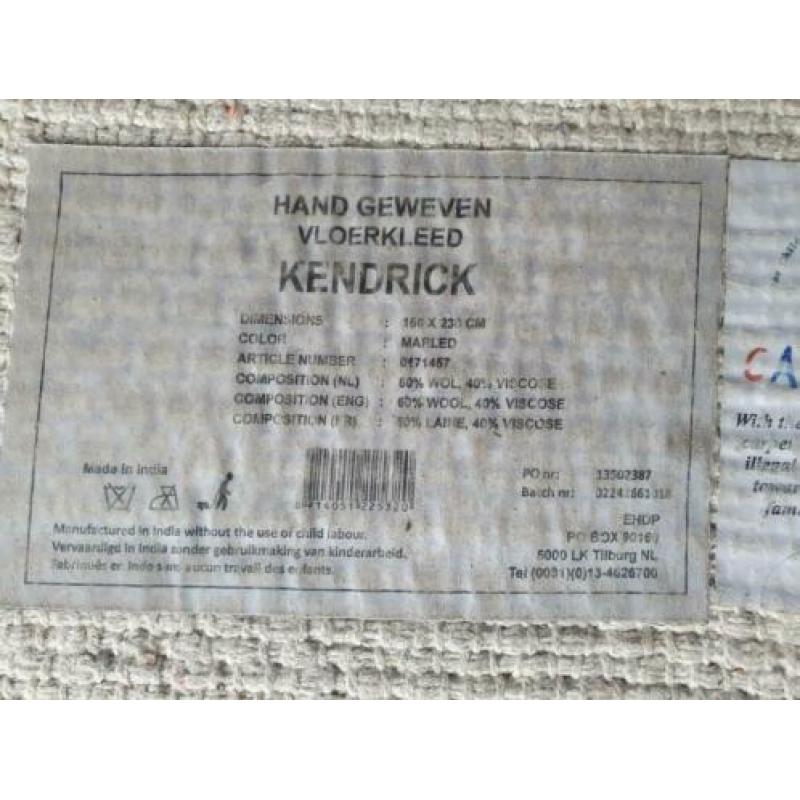 Handgeweven Vloerkleed / Tapijt Grijs 160x230cm