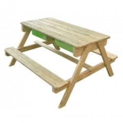 Sunny Dual Top picknicktafel en zand-/watertafel + krijtbord