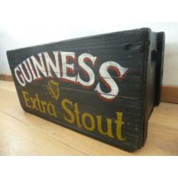 Houten bier krat/kist Guinness Extra Stout/vintage/man cave