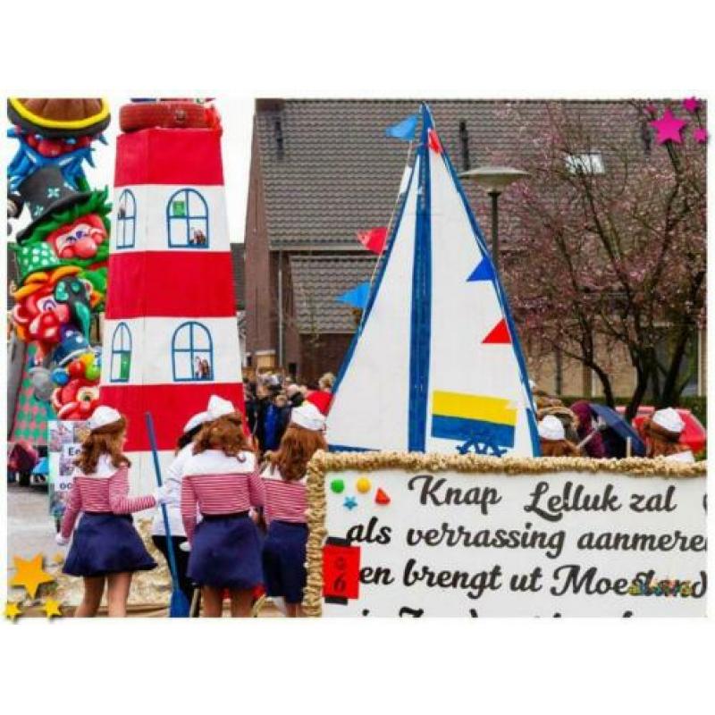 Carnaval optocht loopgroep boot vuurtoren matrozen