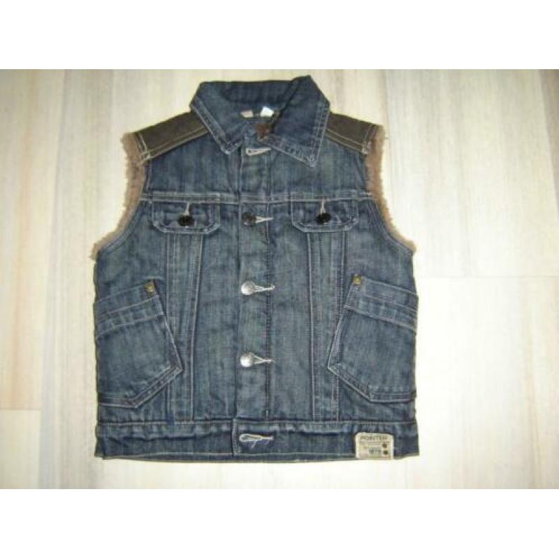 Pointer bodywarmer teddy/bont jeans maat 92