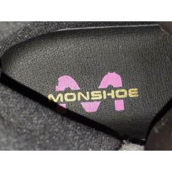 Merk Monshoe dames schoen half hoge schoenen met rits