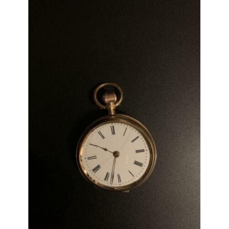 Remontoir 14 Karaats Gouden Zakhorloge