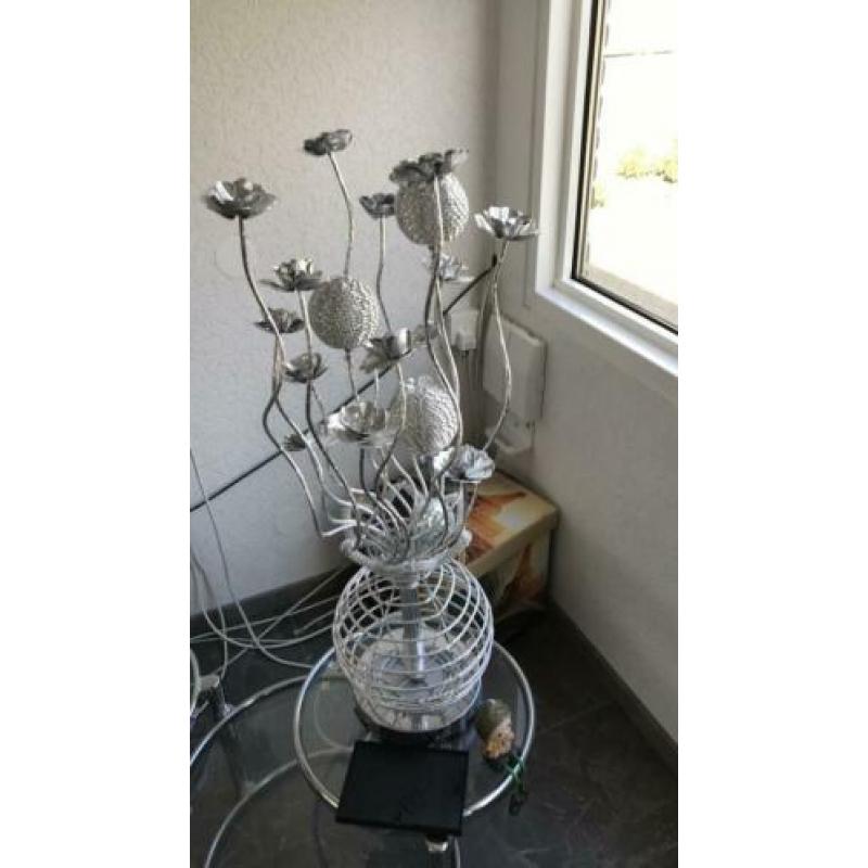 Sta lamp met roosjes en 3 bollen
