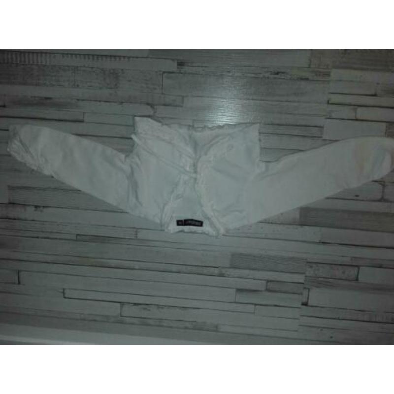 Witte jurkje met bolero maat 74/80