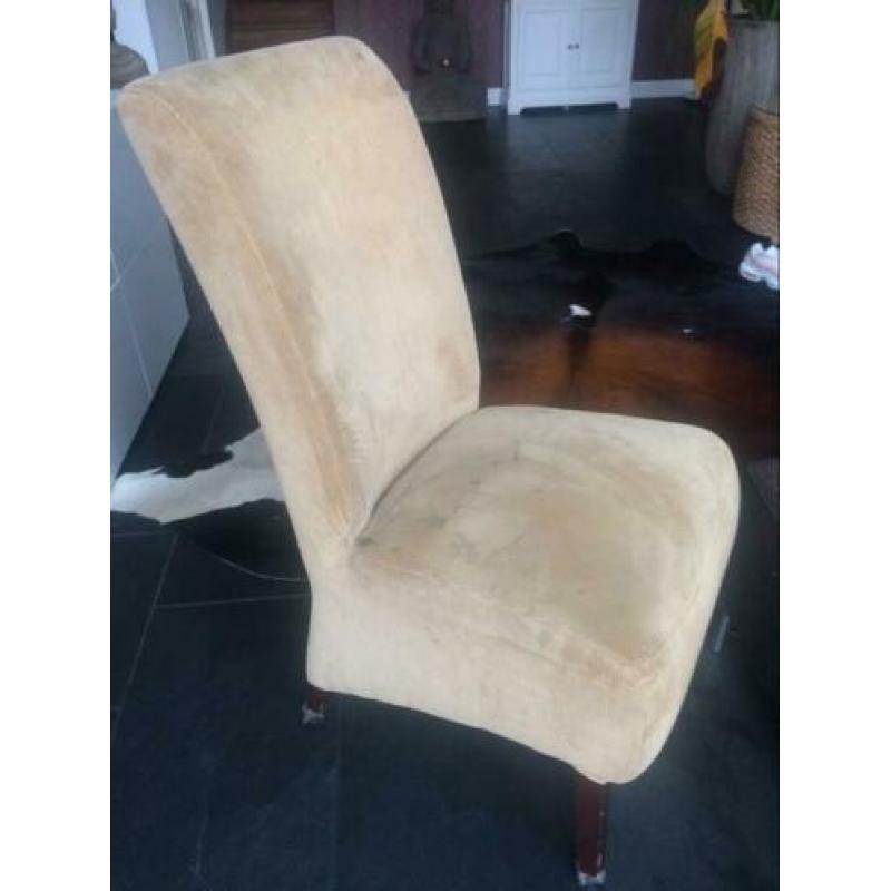6 beige eetkamerstoelen , heerlijke zit!!