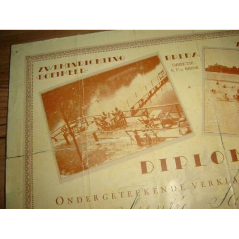 Breda Zwemdiploma Boeimeer en het Ei 1934