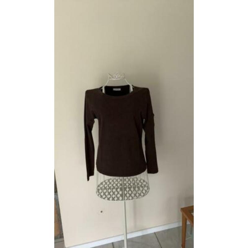Donkerbruine Yessica t-shirts maat L
