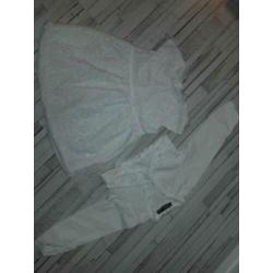 Witte jurkje met bolero maat 74/80