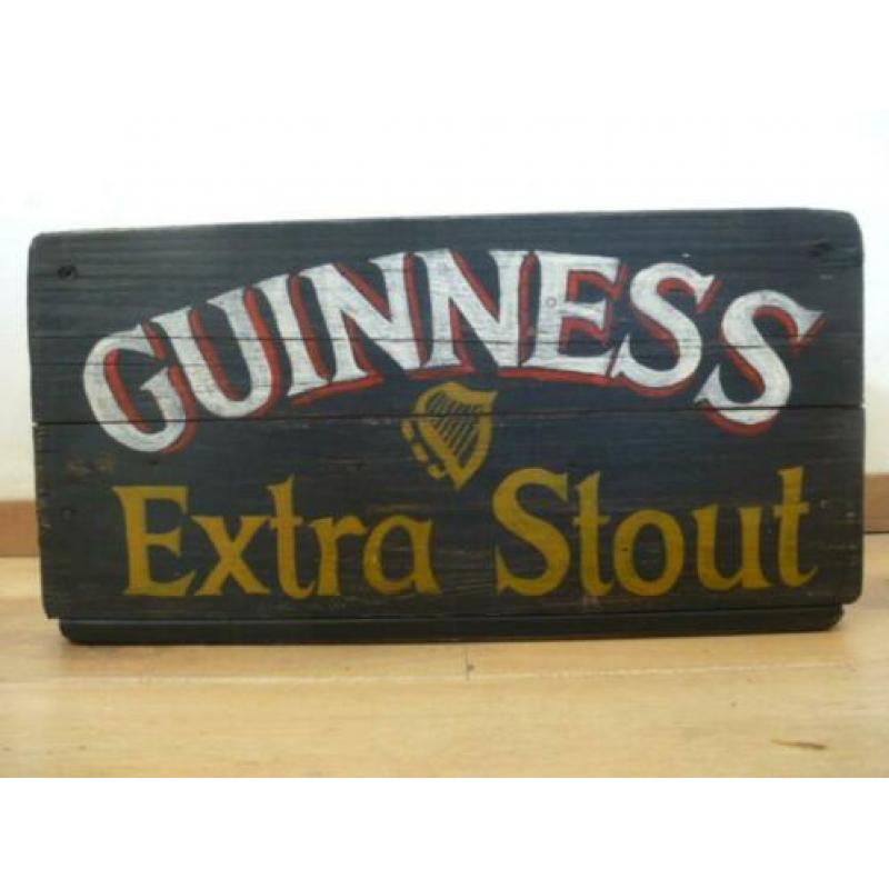 Houten bier krat/kist Guinness Extra Stout/vintage/man cave