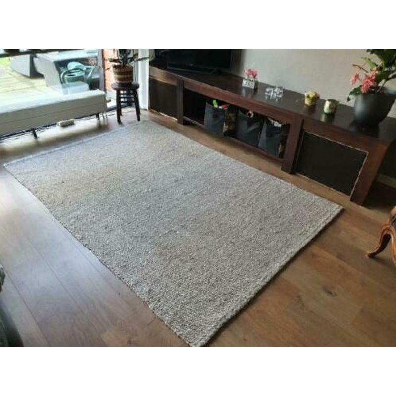 Handgeweven Vloerkleed / Tapijt Grijs 160x230cm