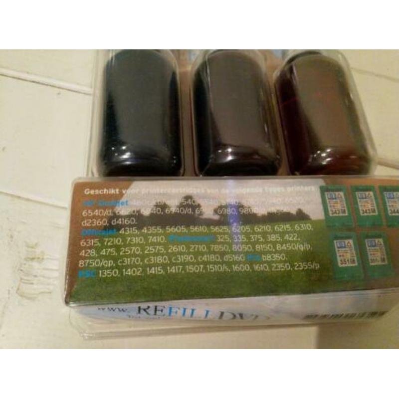 Refilldvd vulsetje nr 6, inkt voor printer cartridge bv HP