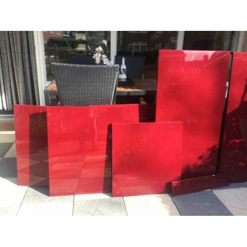 Keukendeuren(6)ladefront(1)mdf robijnrood hoogglans next 125
