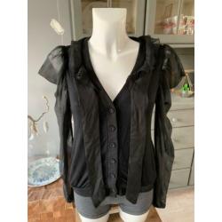 Zwarte top / blouse van Peoples Market maat M