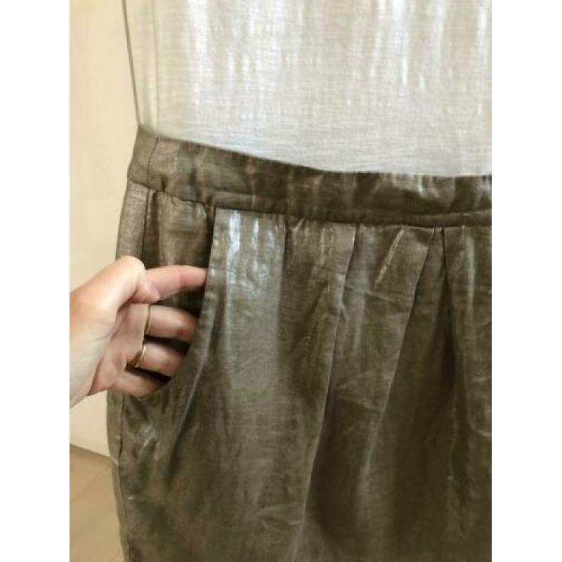 Jurkje Esprit wit shirt met metallic rokje M/ 38 ZGAN
