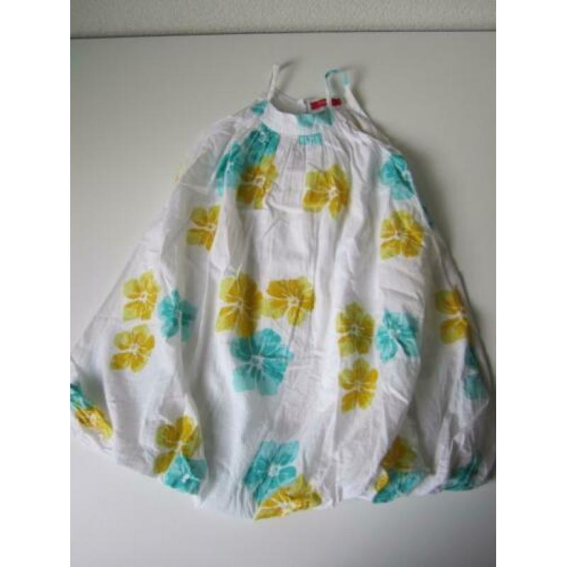 Tissaia - Witte zomerjurk met bloemen, maat 92/98