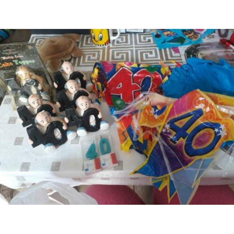 Spulletjes feestartikelen voor 40 jaar getrouwd verjaardag .