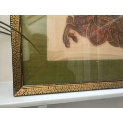 Vintage batik in originele lijst