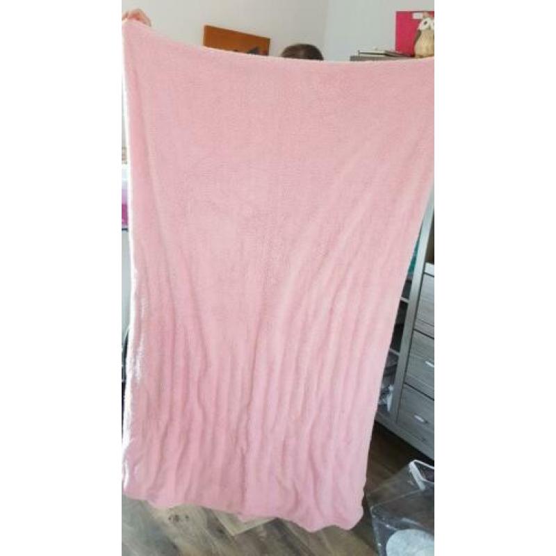 Jollein ledikant deken, roze, helemaal netjes!