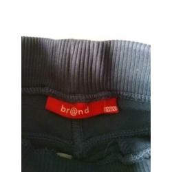 Br@nd set fitted pants blauw en gestreept shirt maat 122/128