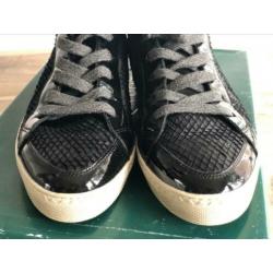 Sneaker/ gympen Paul Green zwart leder