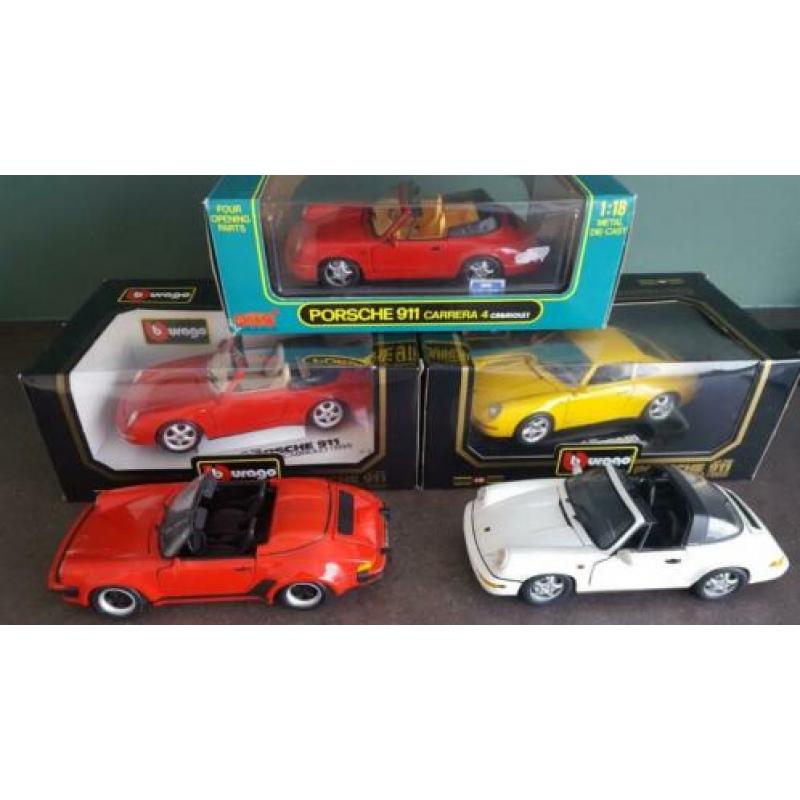 opruiming: Porsche 911 modellen 1:18
