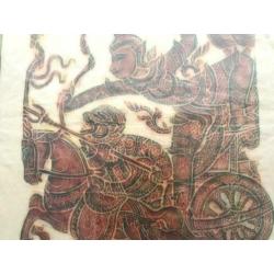 Vintage batik in originele lijst