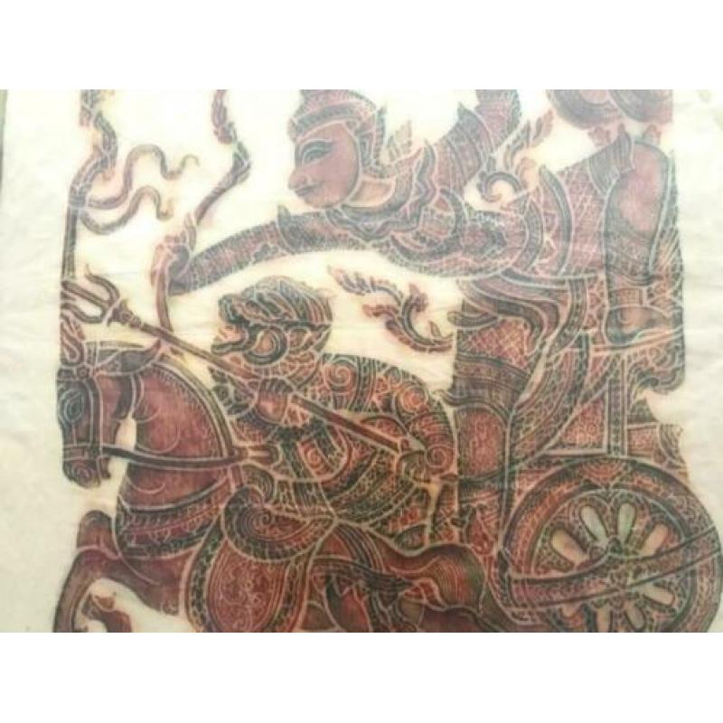 Vintage batik in originele lijst